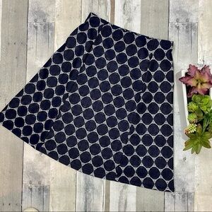 Stitch Fix Renee C Blue dot knit pull on skirt size XS